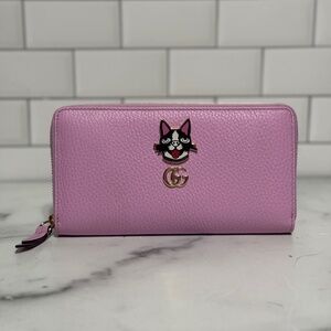 RARE Gucci Bosco Pink Leather Wallet